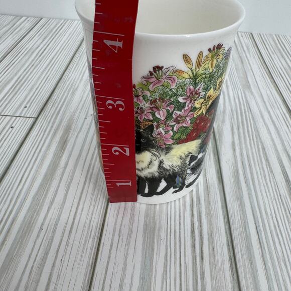 Dunoon Sophisticats fine bone china mug coffee cup floral Siamese Sue Scullard - Picture 8 of 10